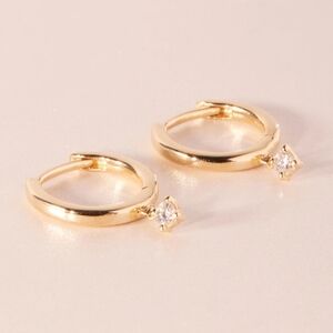 Catbird Petite Classic Hoops, Diamond